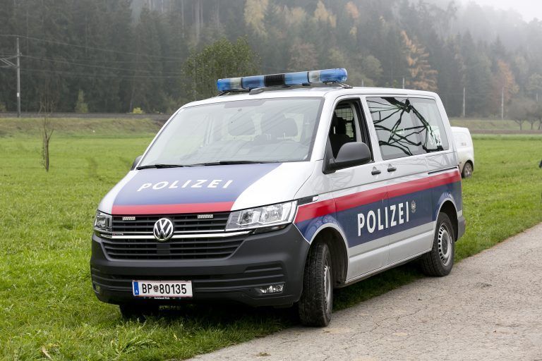 Rankweil am 12.11.2022 Kalb verletzt Fussgaenger auf dem Rad-