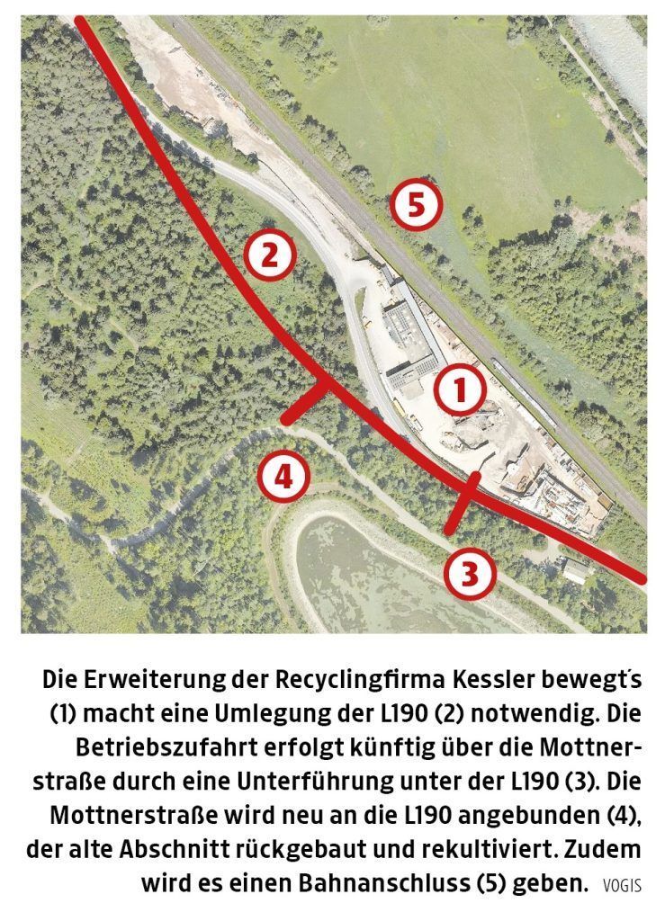 Wo eine Landesstraße für eine Betriebserweiterung verlegt wird