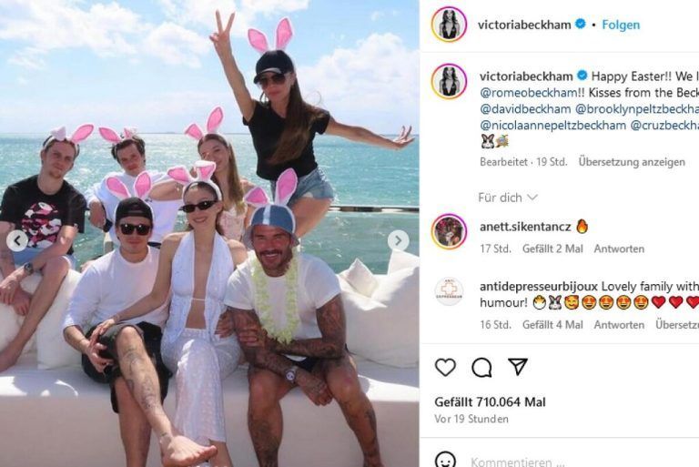 Knappe Outfits und süße Hasenöhrchen:  Die Beckhams lassen es zu den Oster-Feiertagen auf der familieneigenen Jacht krachen.