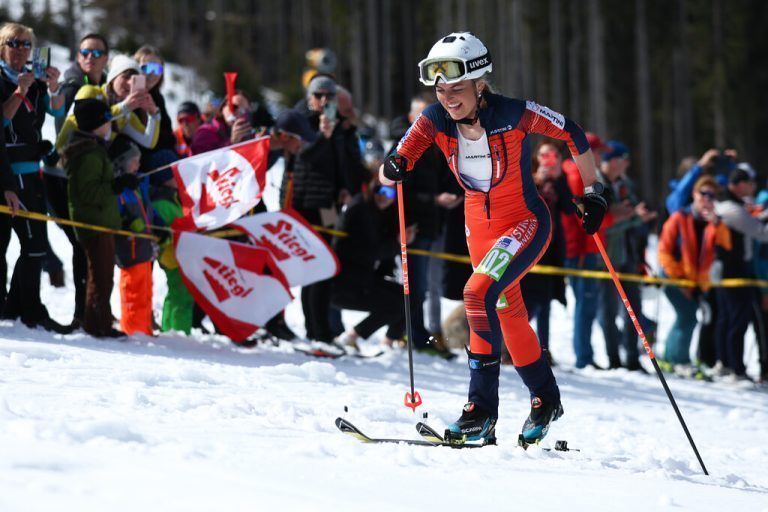 SCHLADMING,AUSTRIA,19.MAR.23 - SKI MOUNTAINEERING - ISMF World Cup, vertical race. Image shows Sarah Dreier (AUT). Photo: GEPA pictures/ David Geieregger