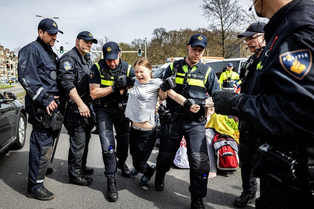 Greta Thunberg in Den Haag festgenommen