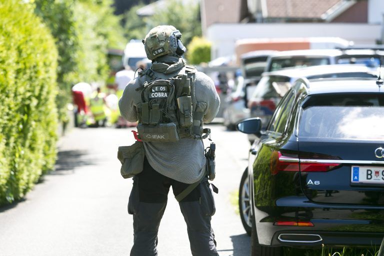 Feldkirch Gisinge am 27.5.2024 PI Polizei Einsatz Kobra Messer