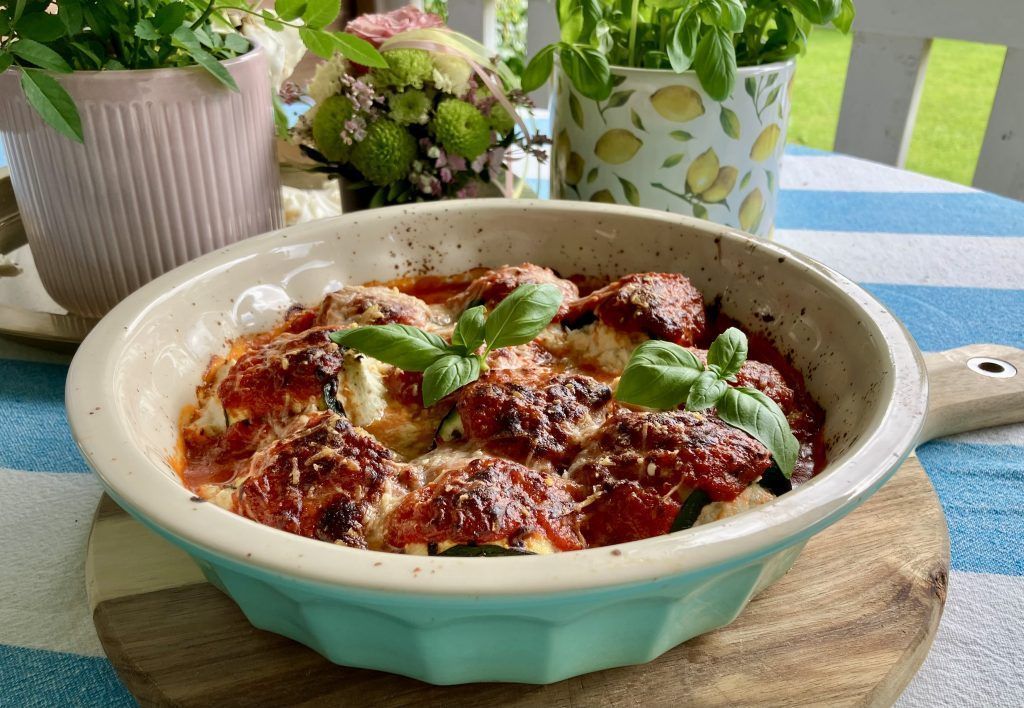 Zucchiniröllchen mit Ricotta