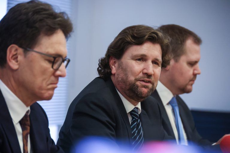 PK, Pressekonferenz Hypo Bank, Vorstand Hypo Vorarlberg, Michel Haller ldt zu Pressekonferenz zur aktuellen Causa, Kreditvergaben