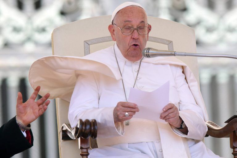 June 12, 2024 - POPE FRANCIS during his weekly General Audience in St. Peter s Square at the Vatican City State EvandroInetti_via ZUMA Wire Vatican City State - ZUMAi15_ 20240612_zaf_i15_032_20240612 Copyright: xEvandroxInettix