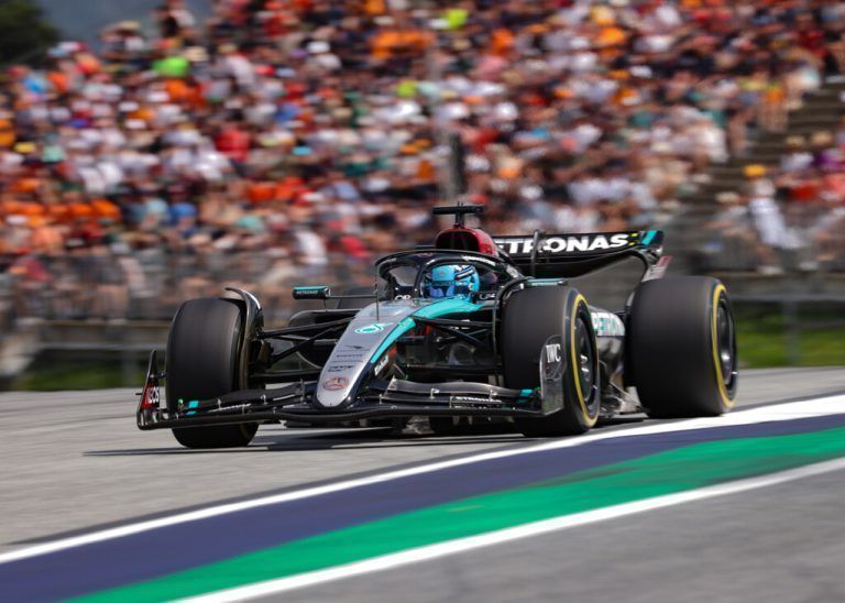 SPIELBERG,AUSTRIA,30.JUN.24 - MOTORSPORTS, FORMULA 1 - Grand Prix of Austria, Red Bull Ring. Image shows George Russell (GBR/ Mercedes).<br />Photo: GEPA pictures/ Daniel Goetzhaber