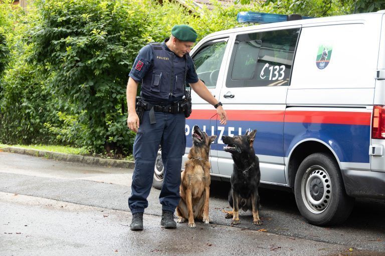 Polizei Polizeihund Hundeübung ssuchtgift