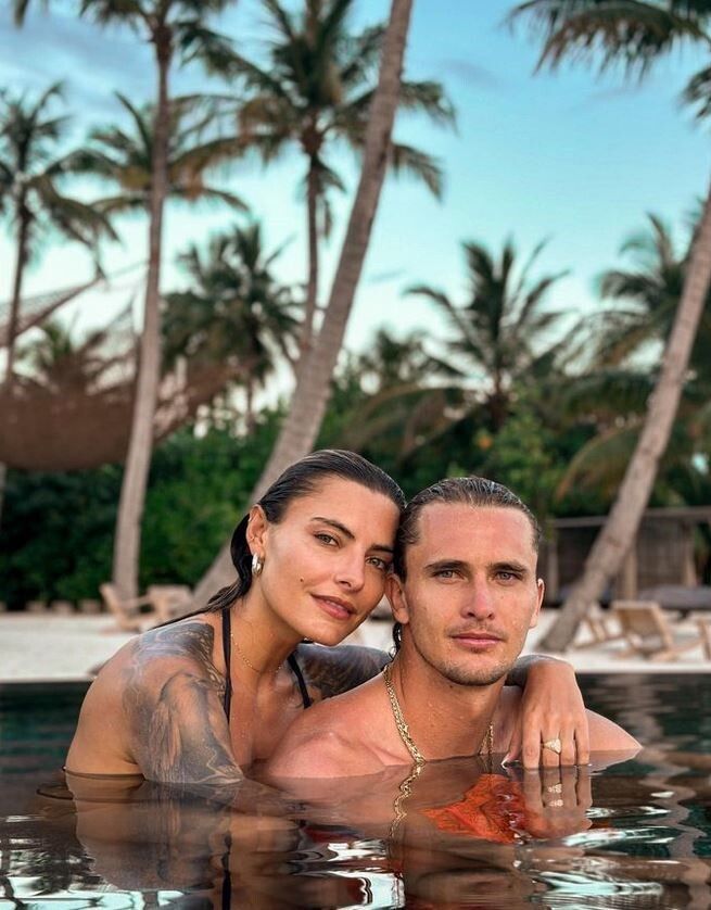 Moderatorin Sophia Thomalla und Partner Alexander Zverev ließen es sich auf den Malediven gut gehen.
