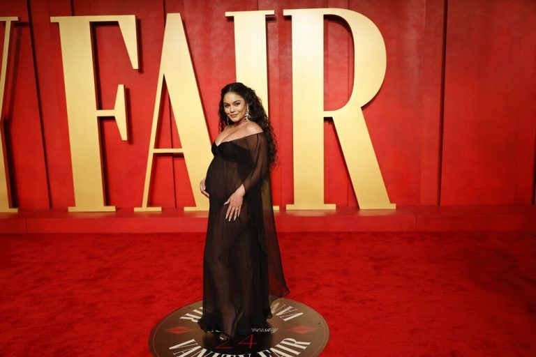 Singer Vanessa Hudgens attends the Vanity Fair Oscars Party at the Wallis Annenberg Center for the Performing Arts in Beverly Hills, California, on March 10, 2024. (Photo by Michael TRAN / AFP)