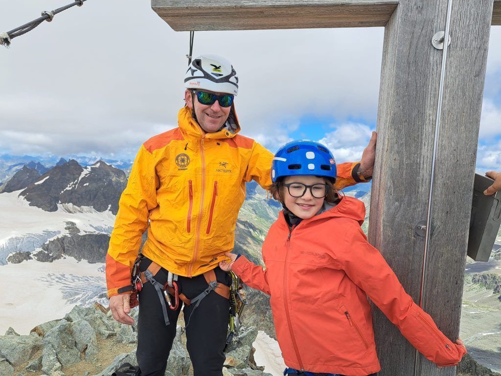 Piz Buin: Vater und Sohn gemeinsam am Gipfel