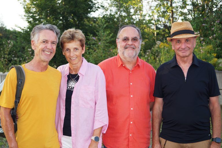 Theater im Kies/ Johannes und Sabine Aberer, Gemeinderat Stefan Flatz und Hartmut Brotzge