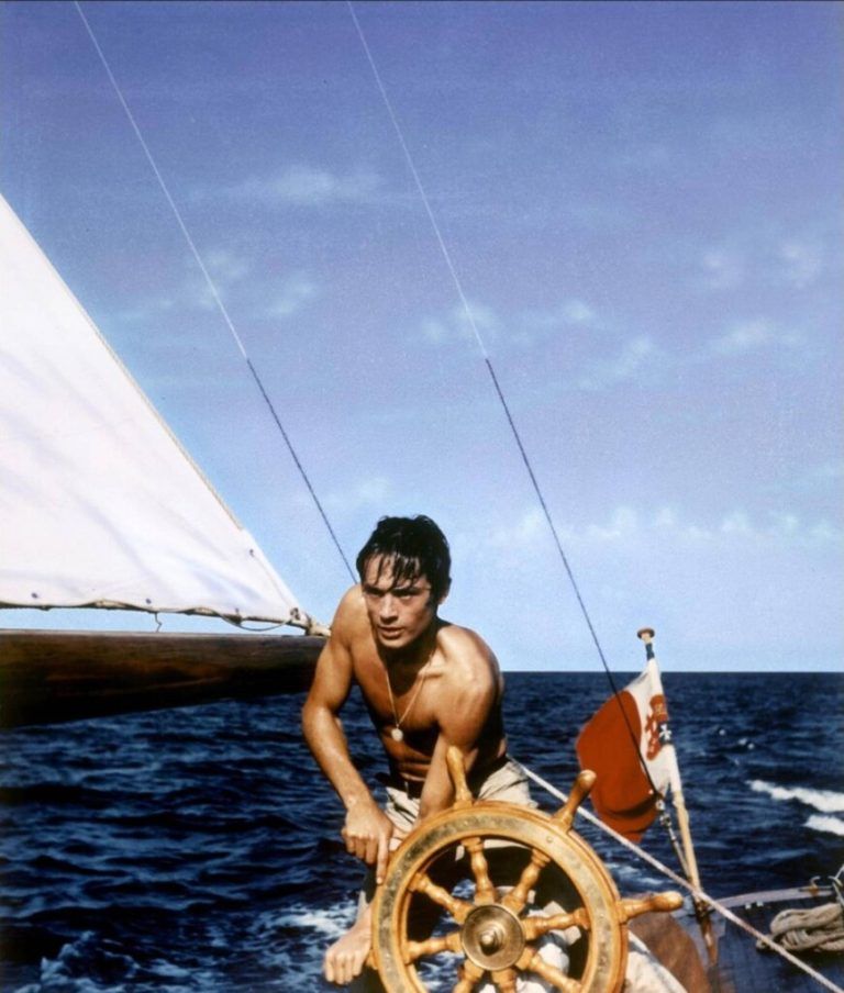 Alain Delon in einer Szene des Films - Nur die Sonne war Zeuge - 1960 PUBLICATIONxINxGERxSUIxAUTxONLY ACHTUNG: NUTZUNG NUR BEI FILMTITEL-NENNUNG