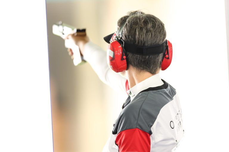 PARIS,FRANCE,02.AUG.24 - OLYMPICS, SHOOTING - Olympic Summer Games Paris 2024, 25m, Pistol, precision, women. Image shows Sylvia Steiner (AUT).<br />Photo: GEPA pictures/ Armin Rauthner