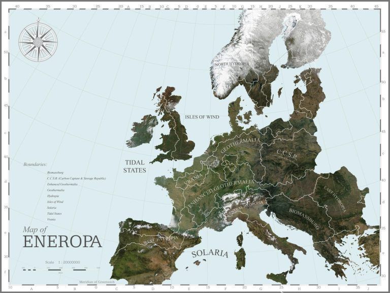 Roadmap 2050: A Practical Guide to a Prosperous, LowCarbon Europe and Eneropa Map