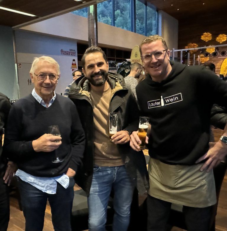 Weinliebhaber unter sich: Hubert Schwarz, Mathias Lechthaler, Andreas Jankovec