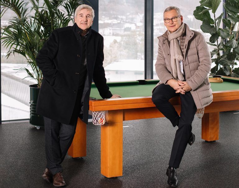 EHG Geschäftsführung 2021 Geschäftsleitung 2021 Geschäftsführer Mag. Stefan Girardi und Dr. Markus Lutz (re.)