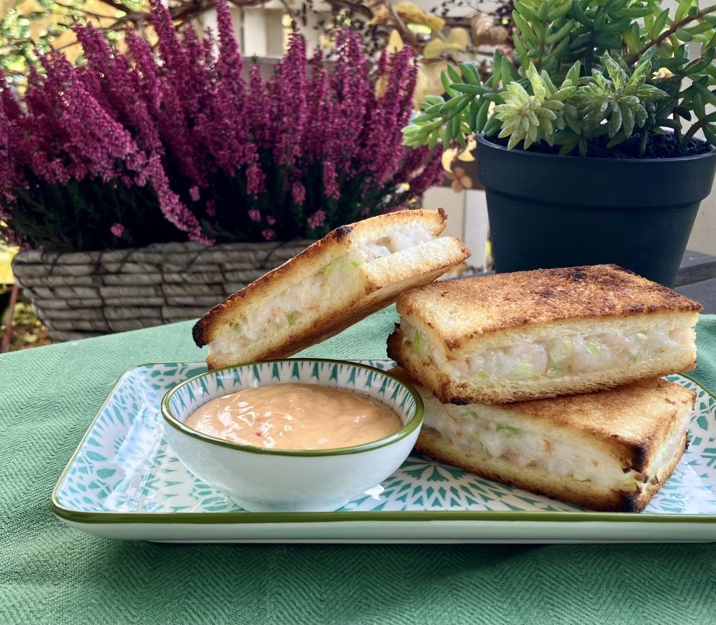 Knuspriger Garnelentoast