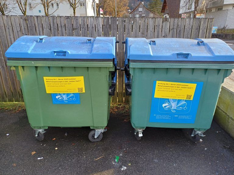 blaue Tonne - gelber Sack