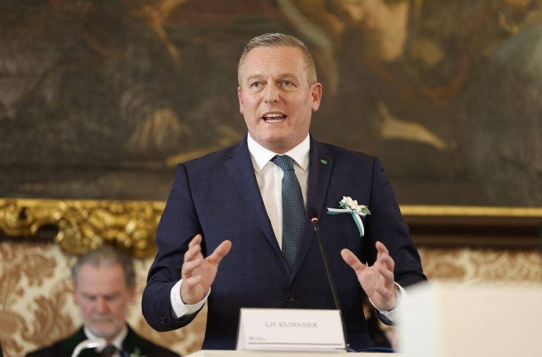 ABD0070_20241218 - GRAZ - ÖSTERREICH: Landeshauptmann Mario Kunasek (FPÖ) anl. der konstituierenden Sitzung des Landtags Steiermark am Mittwoch, 18. Dezember 2024, in Graz. - FOTO: APA/ERWIN SCHERIAU