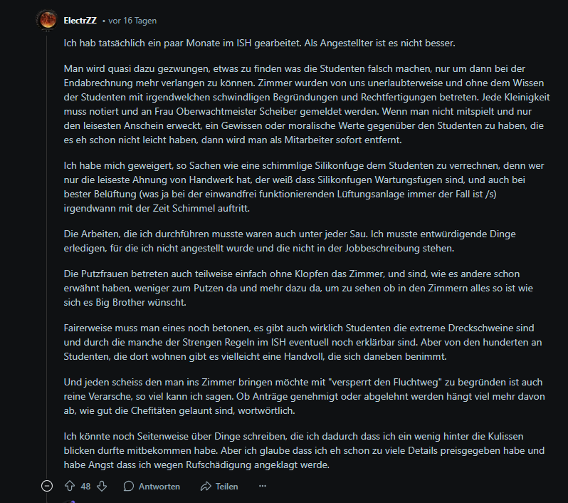 Big Brother im Studentenheim? Leitung und Land kontern Vorwürfen
