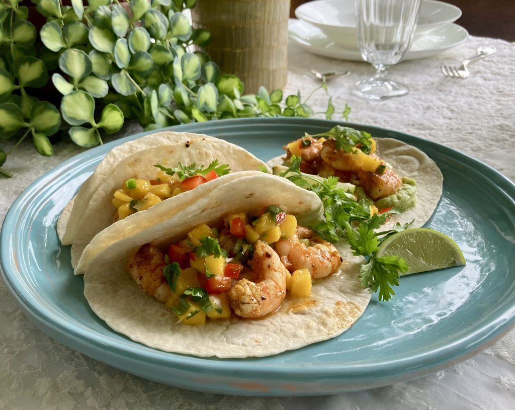 Garnelen Tacos mit Mangosalsa