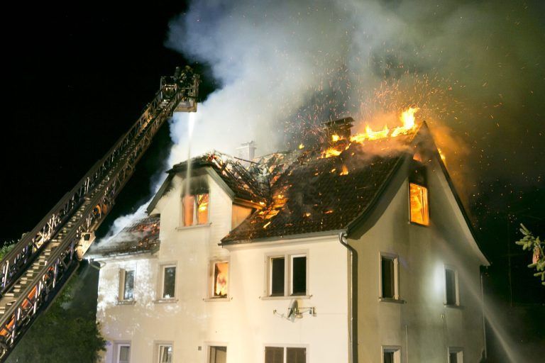 Feldkirch Tisis am 7.8.2025 Br. Brand gegen 03 Uhr in der Liecht