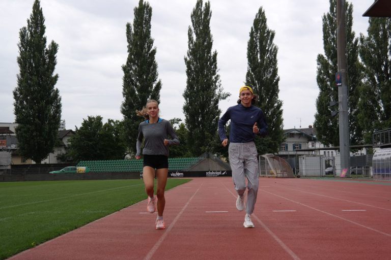 Leichtathletin Pauline Schedler Training für Tampere 2025