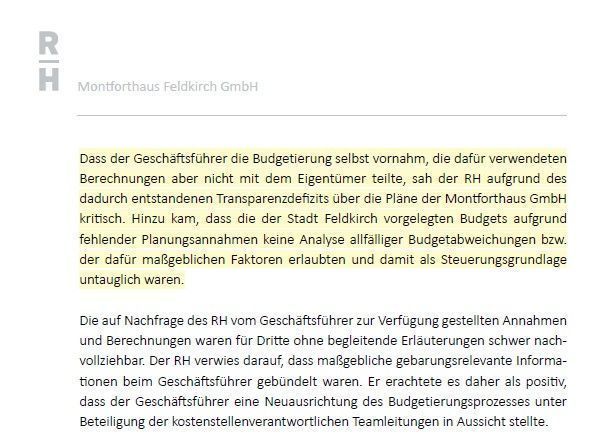 Nächste Hiobsbotschaft: Montforthaus rutscht noch tiefer ins Minus