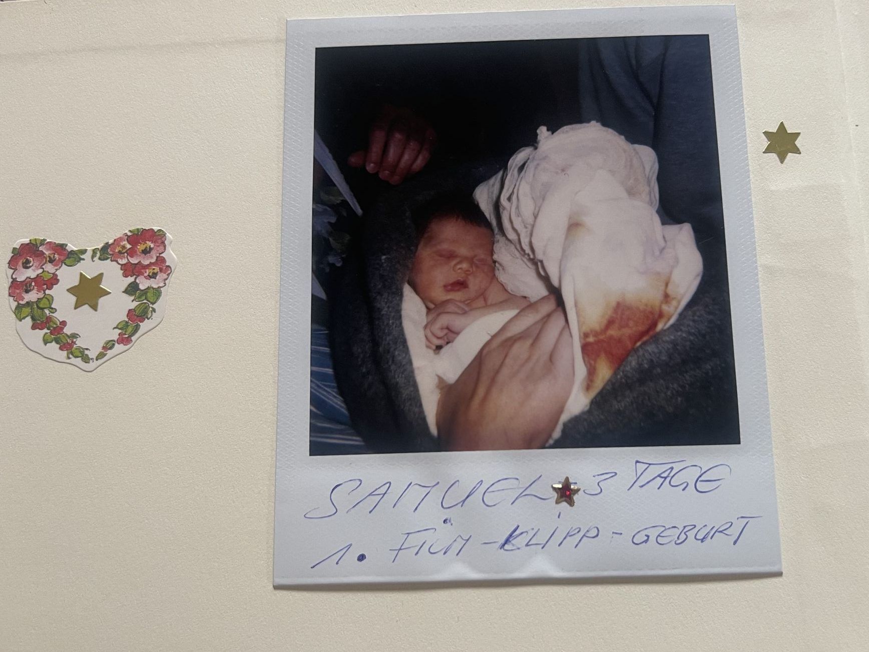 Samuel König als Säugling beim Dreh von Schlafes Bruder