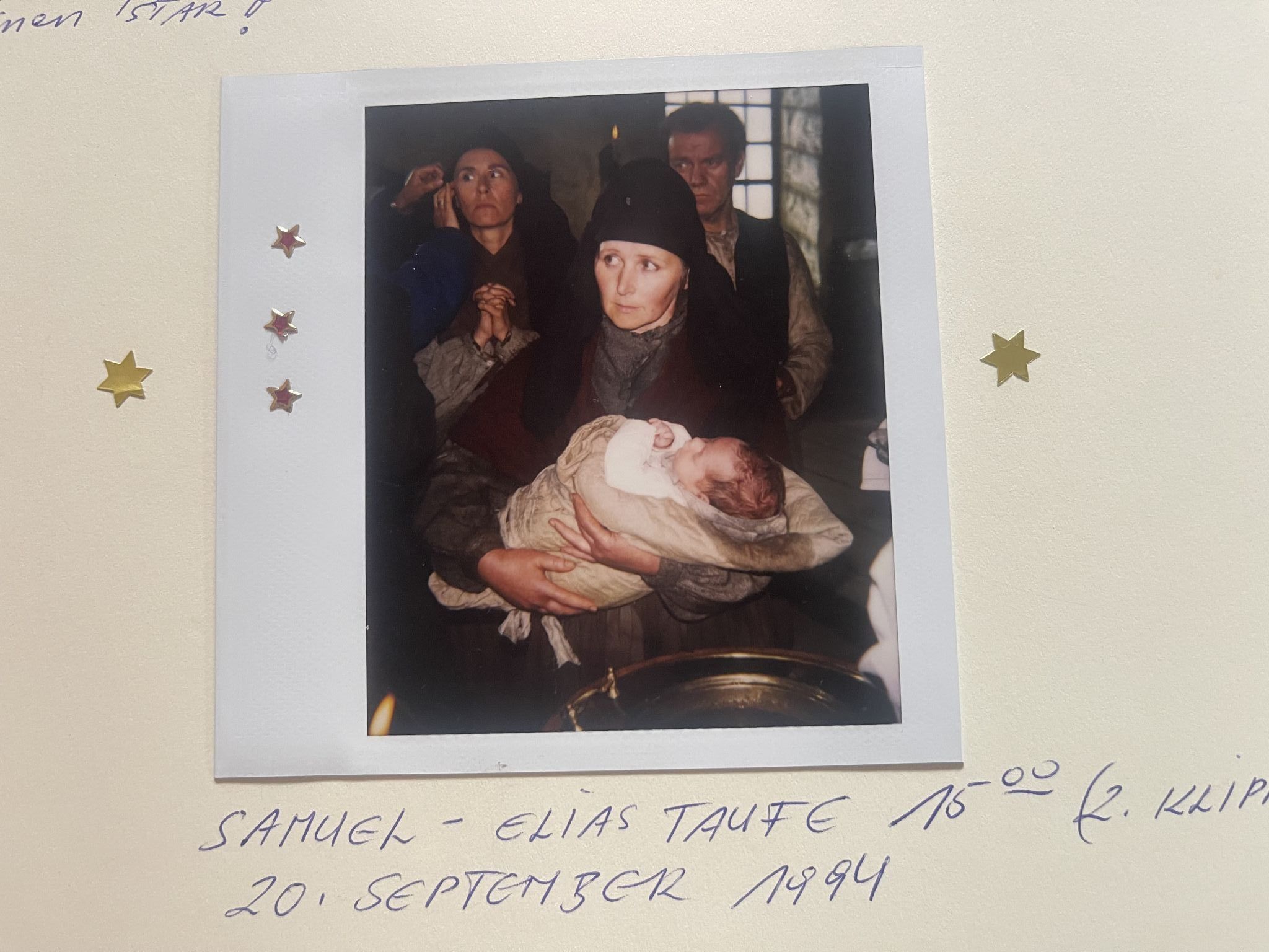 Samuel König als Säugling beim Dreh von Schlafes Bruder