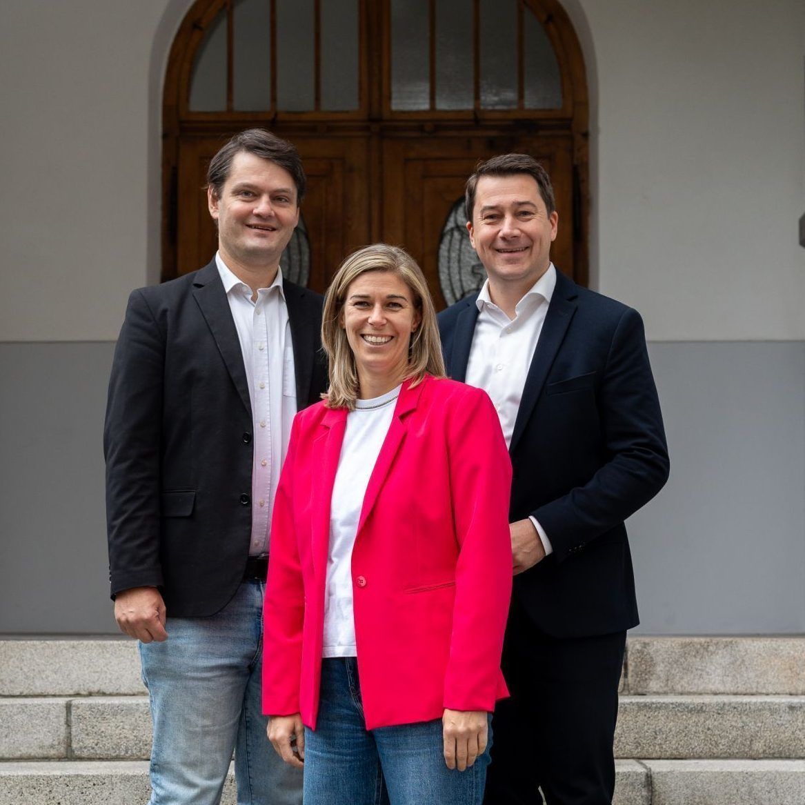 Musikschule Lustenau Dir. Dietmar Nigsch, GR und LAbg. Nadine Peschl, Bgm. Patrick Wiedl