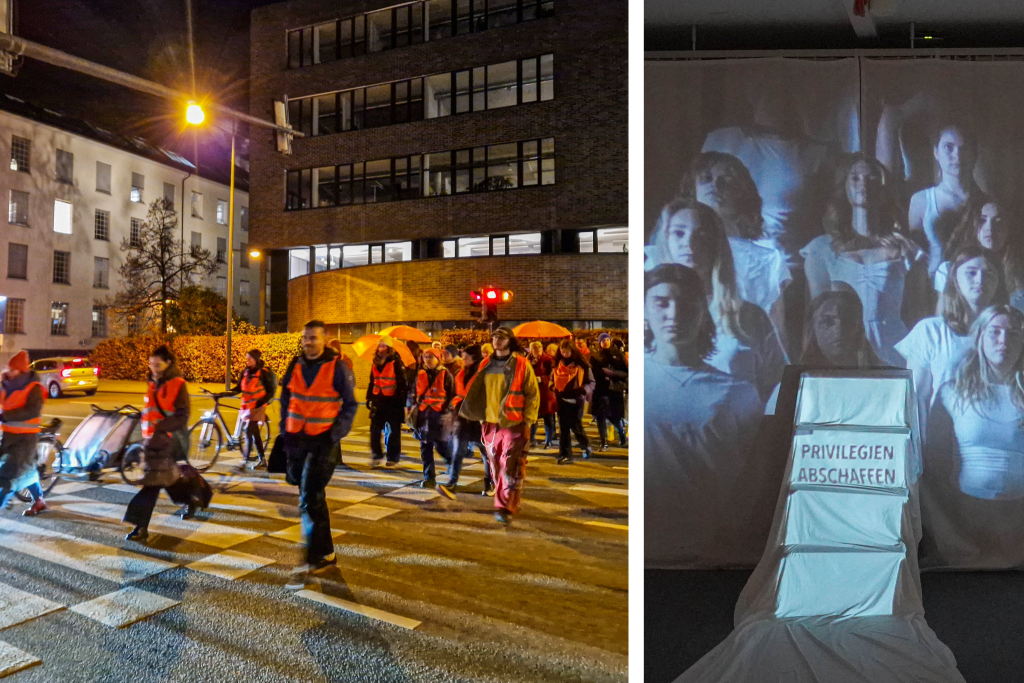 Gegen Gewalt an Frauen: Stiller Marsch durch den Weihnachtsmarkt