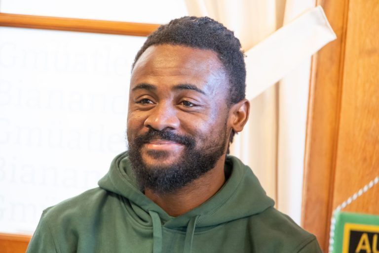 Grün-Weißes Schneegestöber im Wald