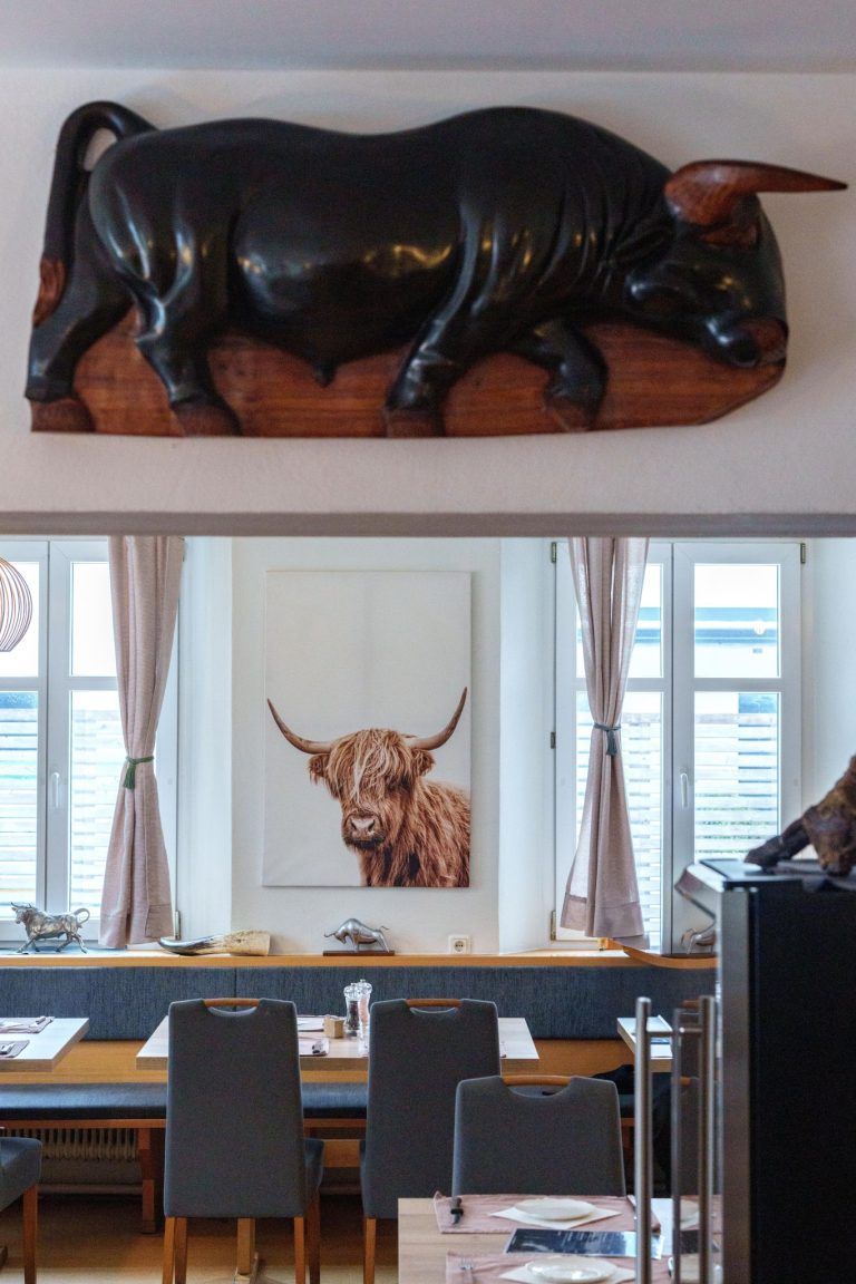 Auf ein Steak beim verrückten Stier