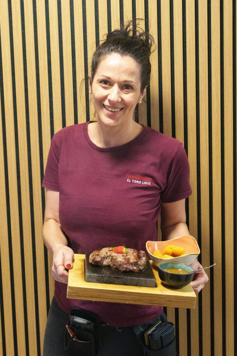 Auf ein Steak beim verrückten Stier