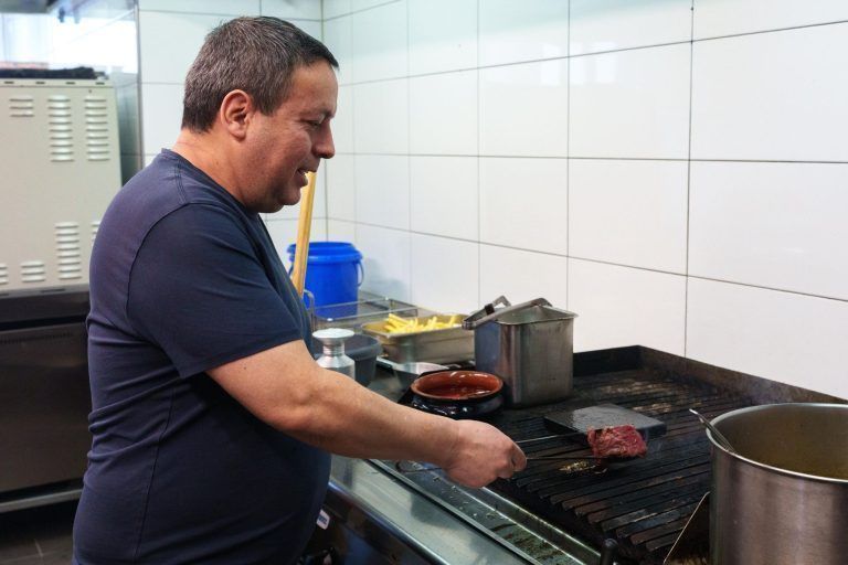 Auf ein Steak beim verrückten Stier