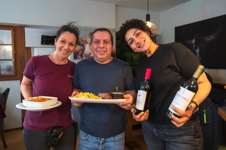 Auf ein Steak beim verrückten Stier