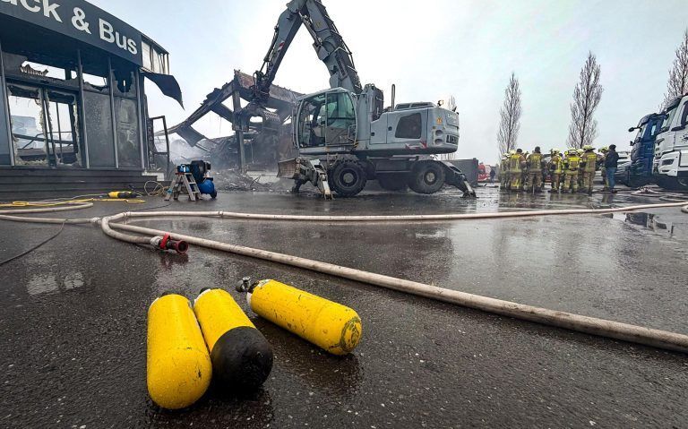 Neue Aufnahmen von der Brandruine in Lustenau