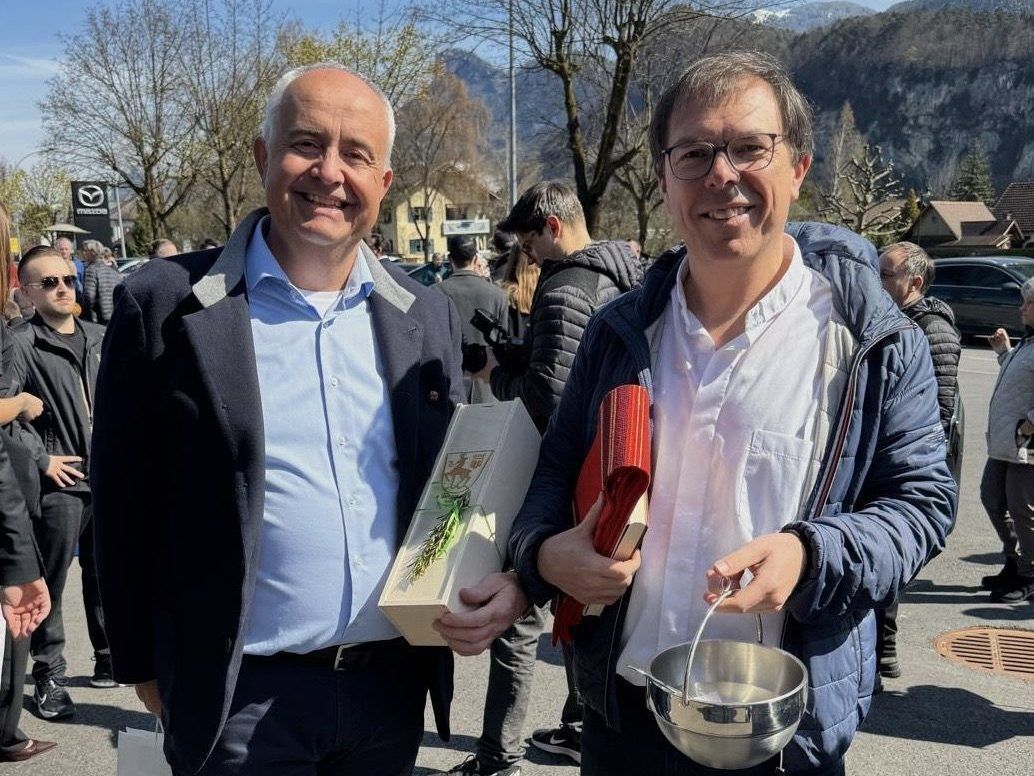 Bgm.Manfred Böhmwalder und Pfarrer Rainer Büchel