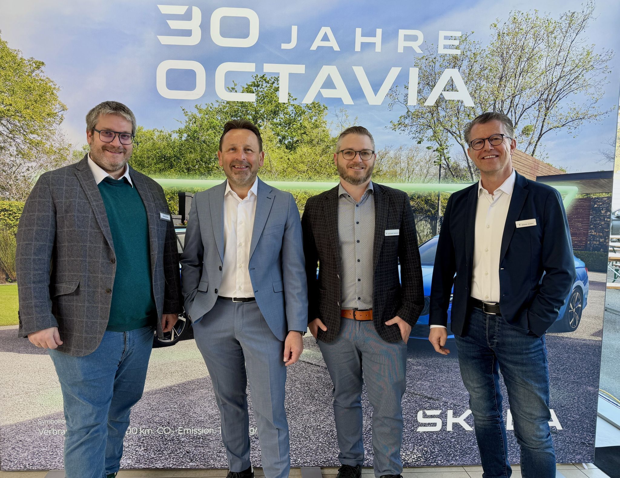 Skoda Team mit Mathias Roidinger, Markus Maier, Christoph Grabher und Christian Coik
