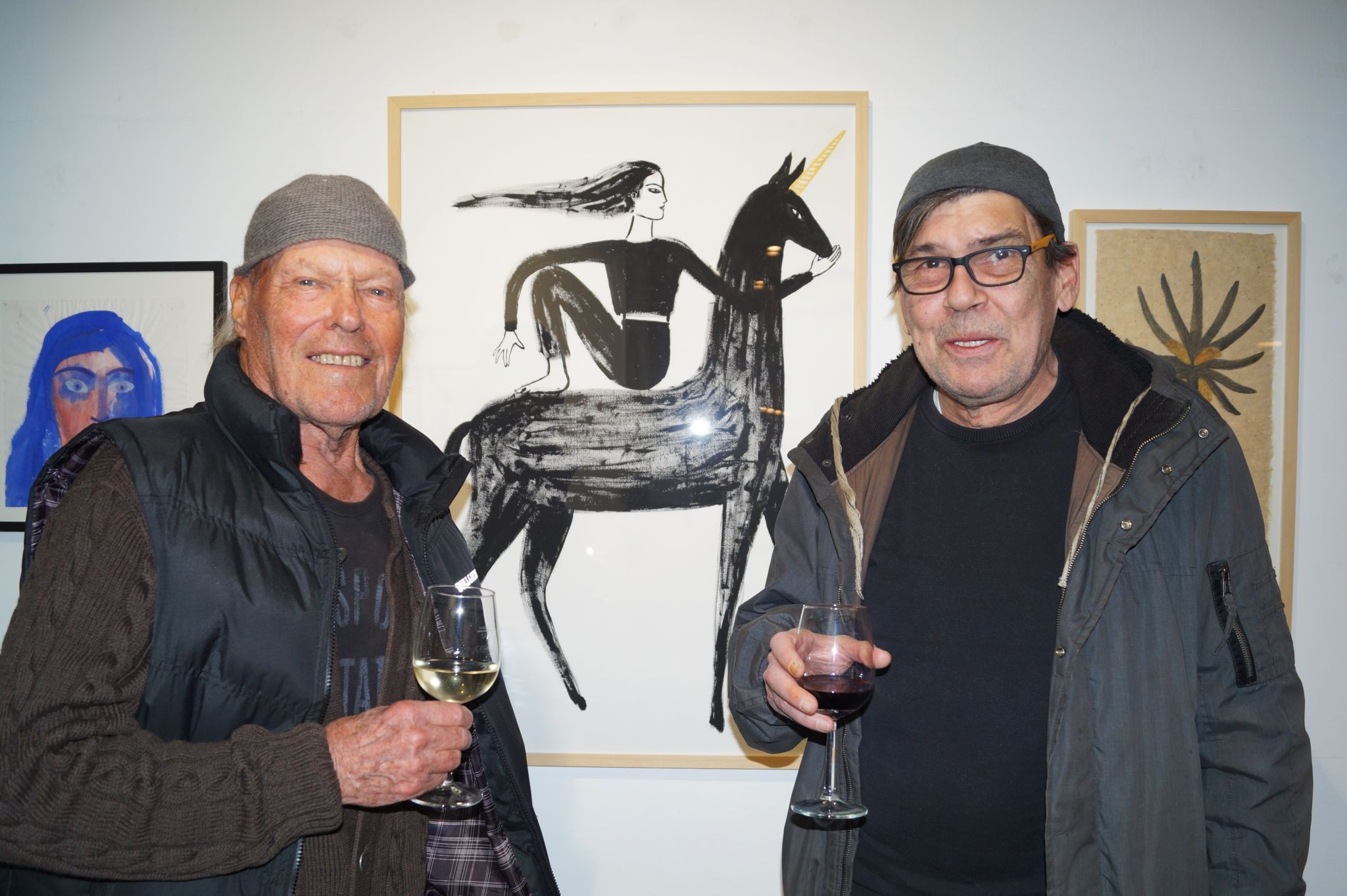 Die Künstler Gernot Riedmann und Maximilian Fohn sprachen natürlich über Kunst