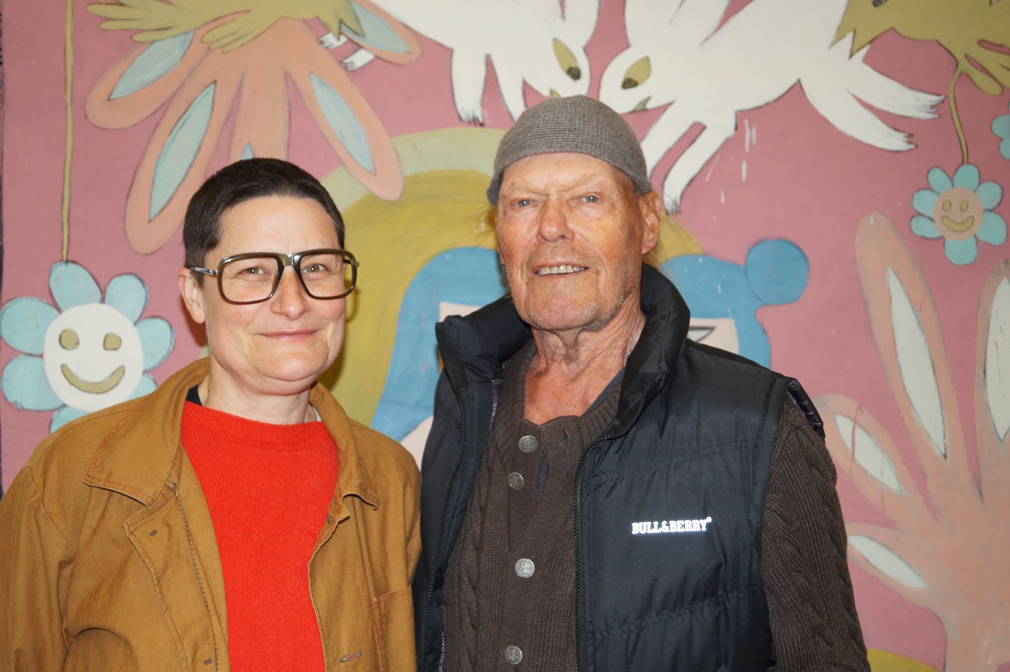 Die Künstler Christine Lederer und Gernot Riedmann unterhielten sich angeregt