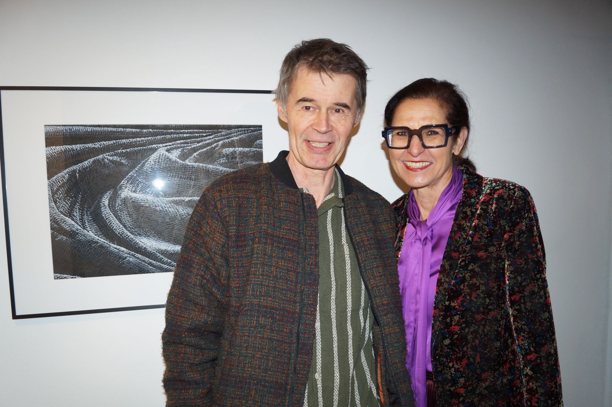 Künstler Albrecht Zauner diskutierte mit Vernissage-Rednerin Margot Prax