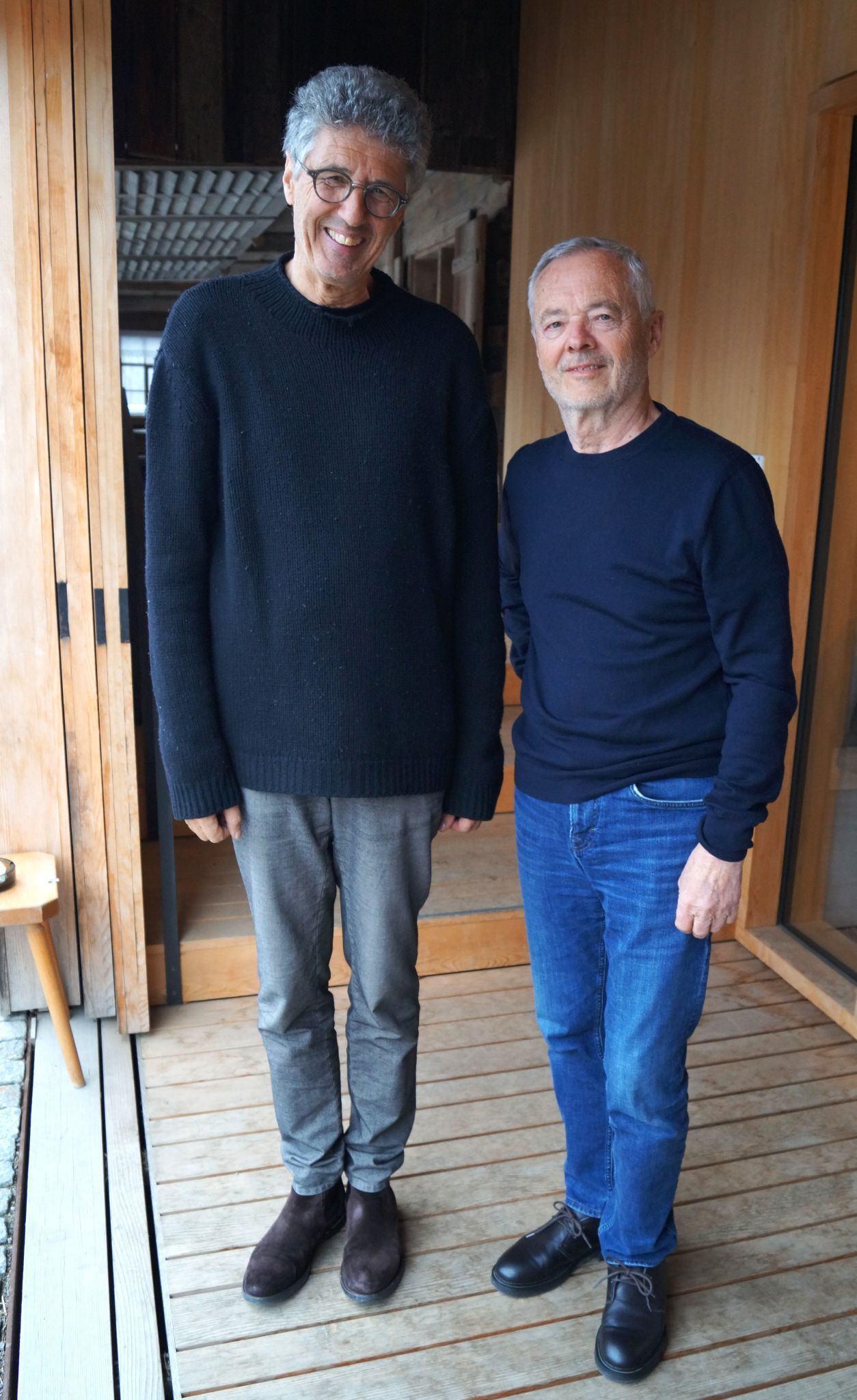 Organist Rudolph Berchtel unterhielt sich mit Altbürgermeister Gerhard Steurer