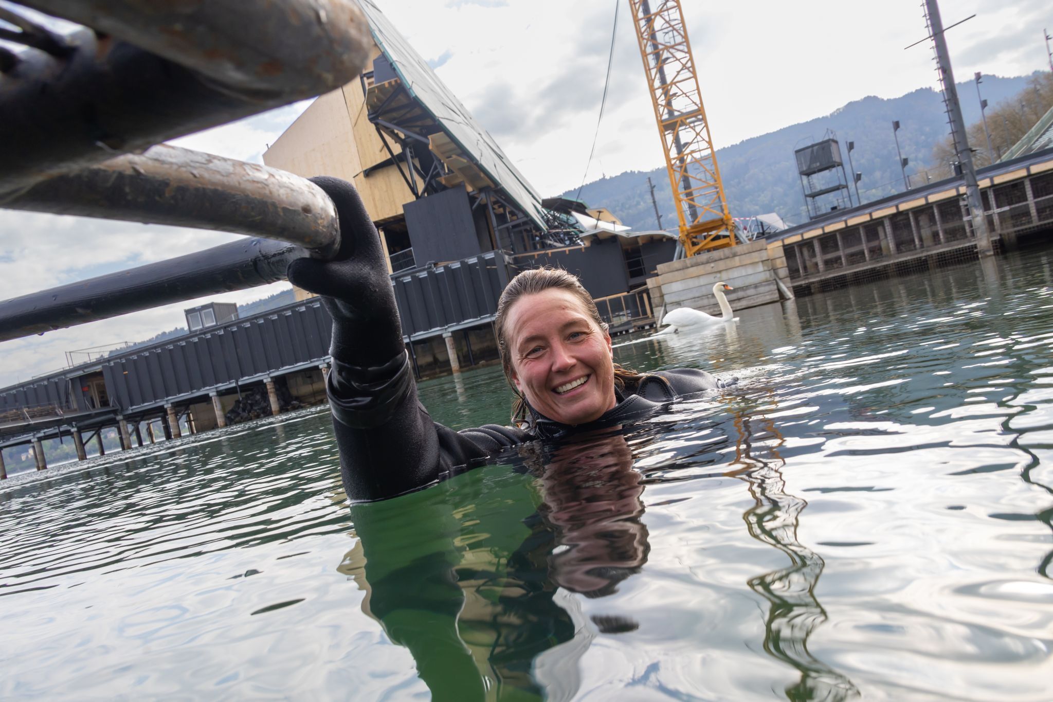 Arbeiten unter der Seebühne