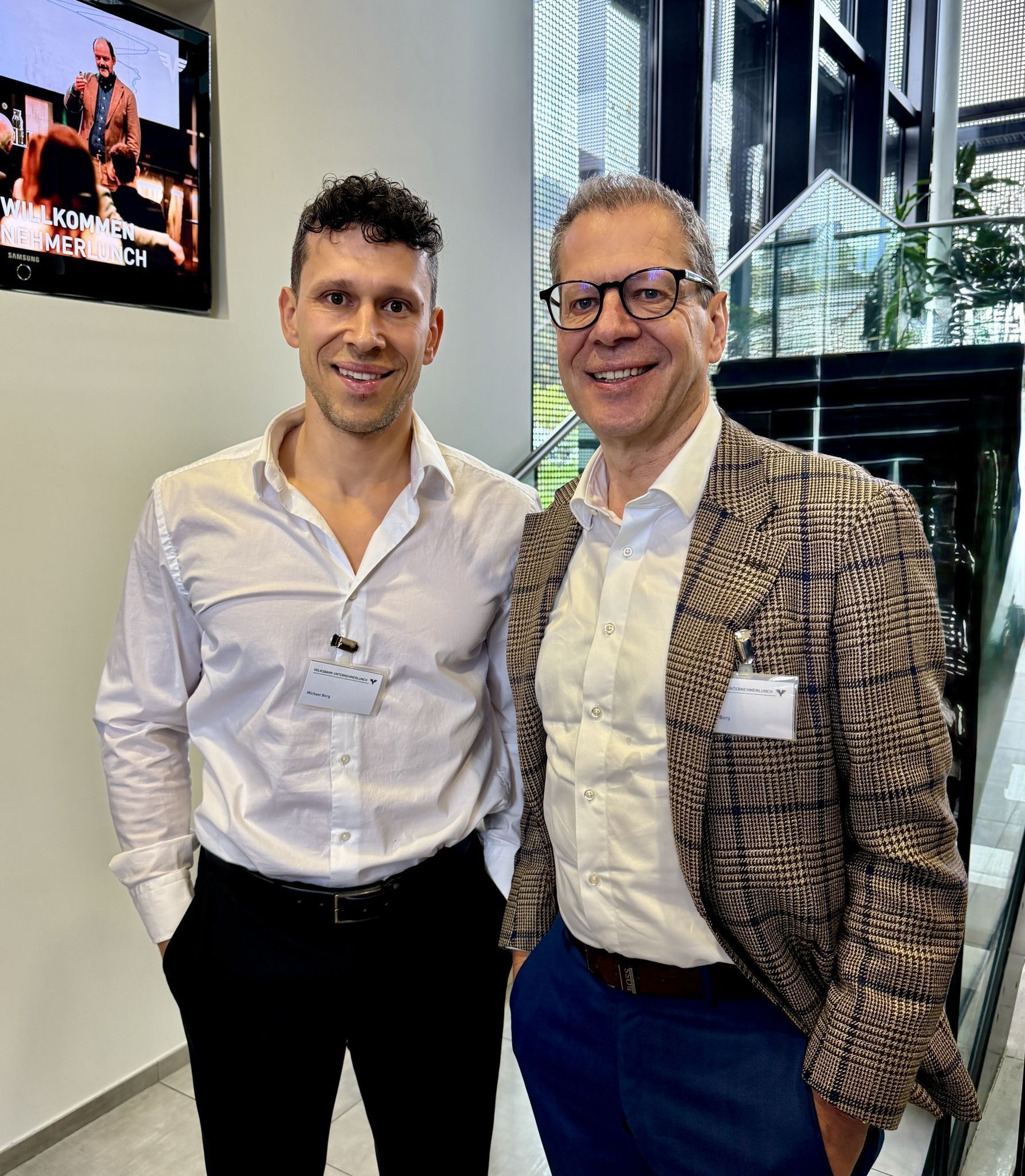 Begeistert: Michael und Markus Borg