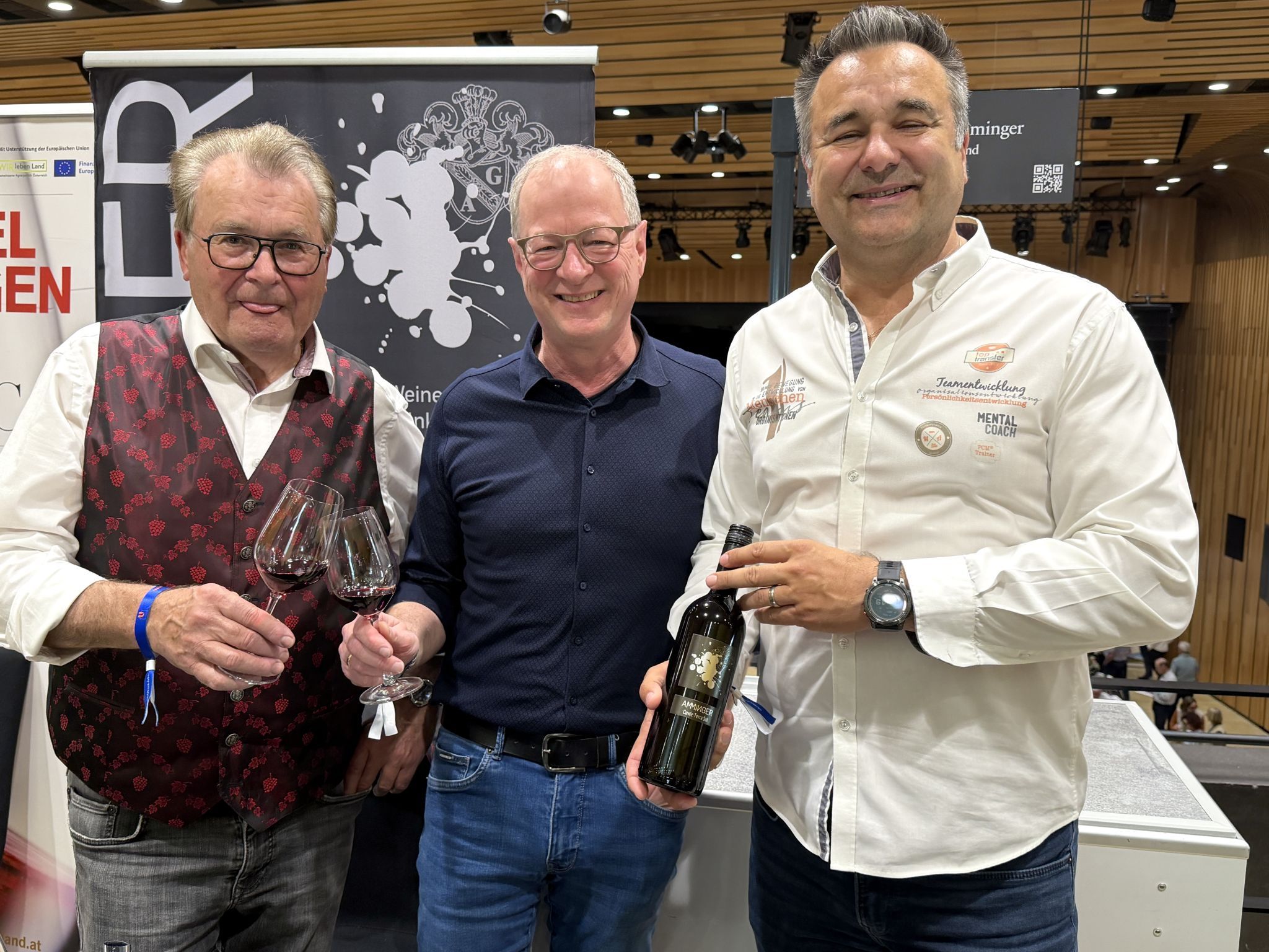 Die Rotwein Spezialisten:Mario Amminger, Manfred Kräutler, Gerhard Amminger