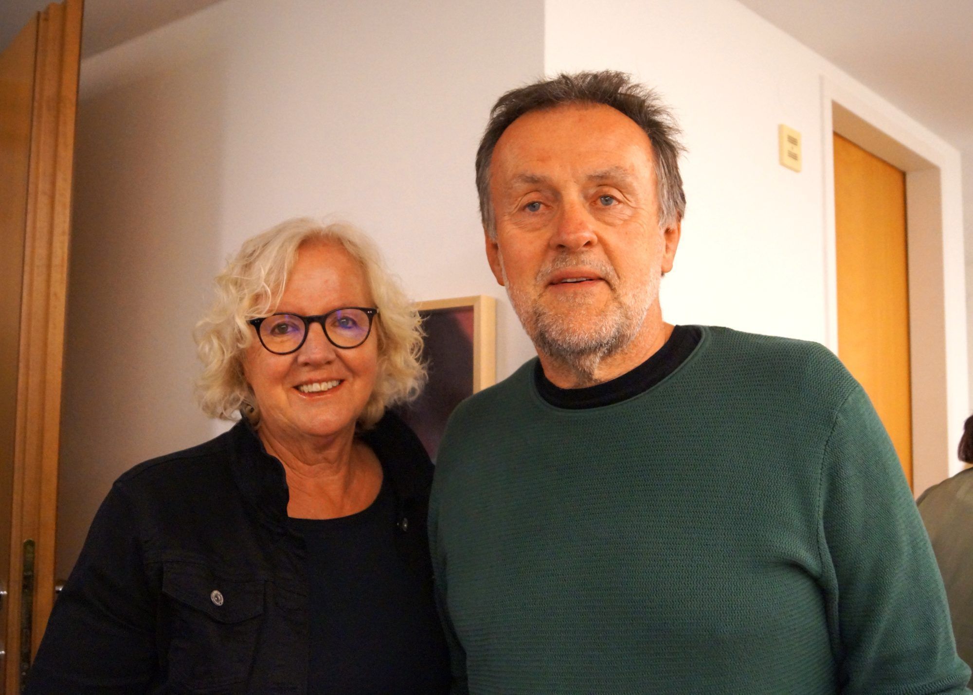 Elisabeth und Klaus Steinwender bewunderten die Technik des Künstlers