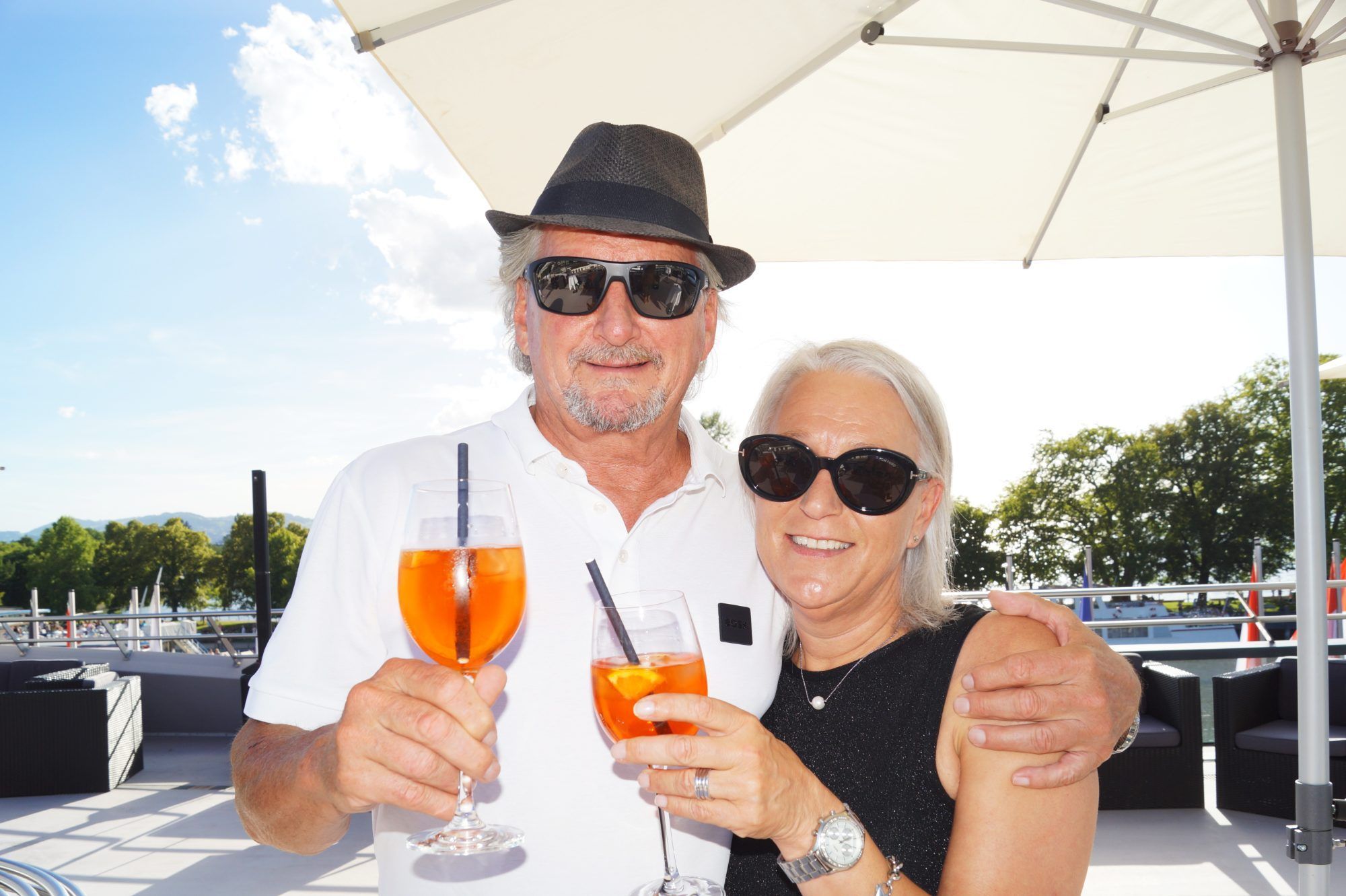 Birgit Egle amüsierte sich mit Hubert Nachbauer
