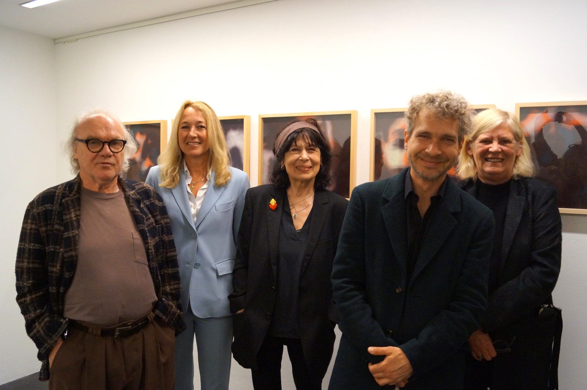 Michael Köhlmeier, Kulturamtsleiterin Judith Reichart, Monika Helfer, Künstler Lorenz Helfer und Galeristin Andrea Mießgang-Romagna